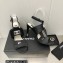 Chanel Heel CC Logo Sandals Grosgrain Black 2023