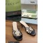Gucci Heel 4.5cm Slide Sandals Black with crystals Interlocking G 2023