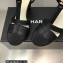 Chanel Heel CC Logo Lambskin and Grosgrain Open Shoes G39016 Black 2023