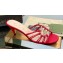 Gucci Heel 4.5cm Slide Sandals Red with crystals Interlocking G 2023