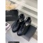 Chanel Heel Leather Lace-up Pumps Black with Ankle Strap 2023