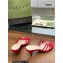 Gucci Heel 4.5cm Slide Sandals Red with crystals Interlocking G 2023