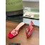 Gucci Heel 4.5cm Slide Sandals Red with crystals Interlocking G 2023