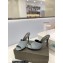Saint Laurent Heel 10cm La 16 Mules Denim Blue