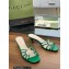 Gucci Heel 4.5cm Slide Sandals Green with crystals Interlocking G 2023