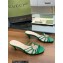 Gucci Heel 4.5cm Slide Sandals Green with crystals Interlocking G 2023