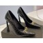 Saint Laurent Heel 10.5cm Severine Pumps Crocodile-embossed Black