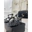 Chanel Heel 7cm CC Logo and Camellia Sandals Black 2023