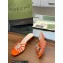 Gucci Heel 4.5cm Slide Sandals Orange with crystals Interlocking G 2023