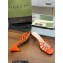 Gucci Heel 4.5cm Slide Sandals Orange with crystals Interlocking G 2023