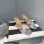 Aquazzura Heel 8.5cm Plexi Yes Darling Crystal Mules Silver 2023