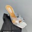 Aquazzura Heel 8.5cm Plexi Yes Darling Crystal Mules Silver 2023