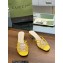 Gucci Heel 4.5cm Slide Sandals Yellow with crystals Interlocking G 2023