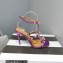Aquazzura Heel 9.5cm Cha Cha Cha Crystal Sandals Metallic Purple 2023