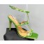 Aquazzura Heel 9.5cm Cha Cha Cha Crystal Sandals Metallic Green 2023