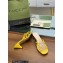 Gucci Heel 4.5cm Slide Sandals Yellow with crystals Interlocking G 2023