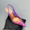Aquazzura Heel 10.5cm PVC Starburst Crystal Slingback Pumps Purple 2023