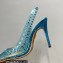 Aquazzura Heel 10.5cm PVC Starburst Crystal Slingback Pumps Blue 2023