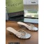 Gucci Heel 4.5cm Slide Sandals Silver with crystals Interlocking G 2023
