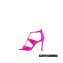 Jimmy Choo Heel 8.5cm Aura caged satin Sandals Fuchsia with Pearls 2023