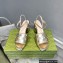 Gucci Heel 8.5cm Platform 2.5cm Interlocking G studs Sandals 719844 Gold 2023