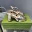 Gucci Heel 8.5cm Platform 2.5cm Interlocking G studs Sandals 719844 Gold 2023