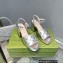 Gucci Heel 8.5cm Platform 2.5cm Interlocking G studs Sandals 719844 Silver 2023