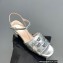 Gucci Heel 8.5cm Platform 2.5cm Interlocking G studs Sandals 719844 Silver 2023