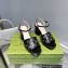 Gucci Heel 8.5cm Platform 2.5cm Interlocking G studs Sandals 719844 Black 2023