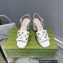 Gucci Heel 8.5cm Platform 2.5cm Interlocking G studs Sandals 719844 White 2023