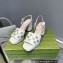 Gucci Heel 8.5cm Platform 2.5cm Interlocking G studs Sandals 719844 White 2023
