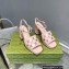 Gucci Heel 8.5cm Platform 2.5cm Interlocking G studs Sandals 719844 Pink 2023