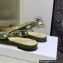 Dior J'Adior Slingback Ballerina Flats in Green Embroidered Cotton 2023