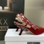 Dior Heel 6.5cm J'Adior Slingback Pumps in Red Embroidered Cotton 2023