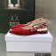Dior J'Adior Slingback Ballerina Flats in Red Embroidered Cotton 2023