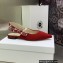 Dior J'Adior Slingback Ballerina Flats in Red Embroidered Cotton 2023
