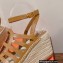 Hermes Heel 8.5cm Platform 5cm Catalya Wedge Espadrilles Brown 2023