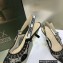 Dior Heel 6.5cm J'Adior Slingback Pumps in Black Transparent Mesh Embroidered with Dior Roses Motif 2023