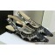 Dior J'Adior Slingback Ballerina Flats in Black Transparent Mesh Embroidered with Dior Roses Motif 2023