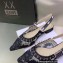 Dior J'Adior Slingback Ballerina Flats in Black Transparent Mesh Embroidered with Dior Roses Motif 2023