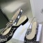 Dior J'Adior Slingback Ballerina Flats in Black Transparent Mesh Embroidered with Dior Roses Motif 2023