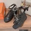 Hermes Heel 8.5cm Platform 5cm Catalya Wedge Espadrilles All Black 2023
