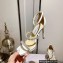 Jimmy Choo Heel 10cm Bing Sandals White with Crystal Straps 2023