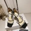 Jimmy Choo Heel 10cm Bing Sandals Black with Crystal Straps 2023