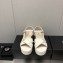 Chanel Heel 5cm CC Logo Sandals G39918 Leather White 2023