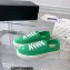 Chanel Front CC Logo Canvas Sneakers Green 2023