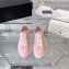 Chanel Front CC Logo Canvas Sneakers Pink 2023