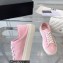Chanel Front CC Logo Canvas Sneakers Pink 2023