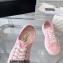 Chanel Front CC Logo Canvas Sneakers Pink 2023