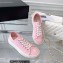 Chanel Front CC Logo Canvas Sneakers Pink 2023